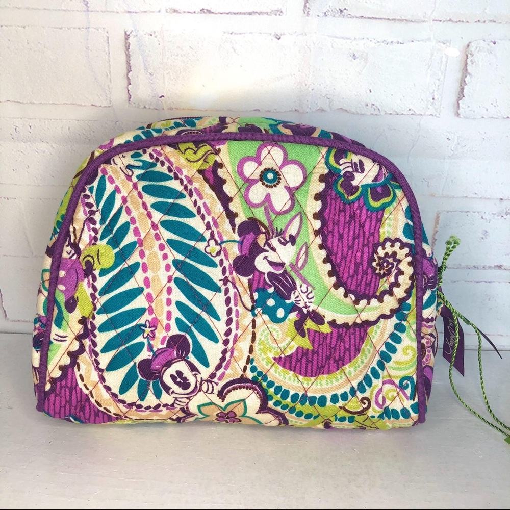 Disney Vera Bradley Cosmetic Bag Plums Up Minnie
